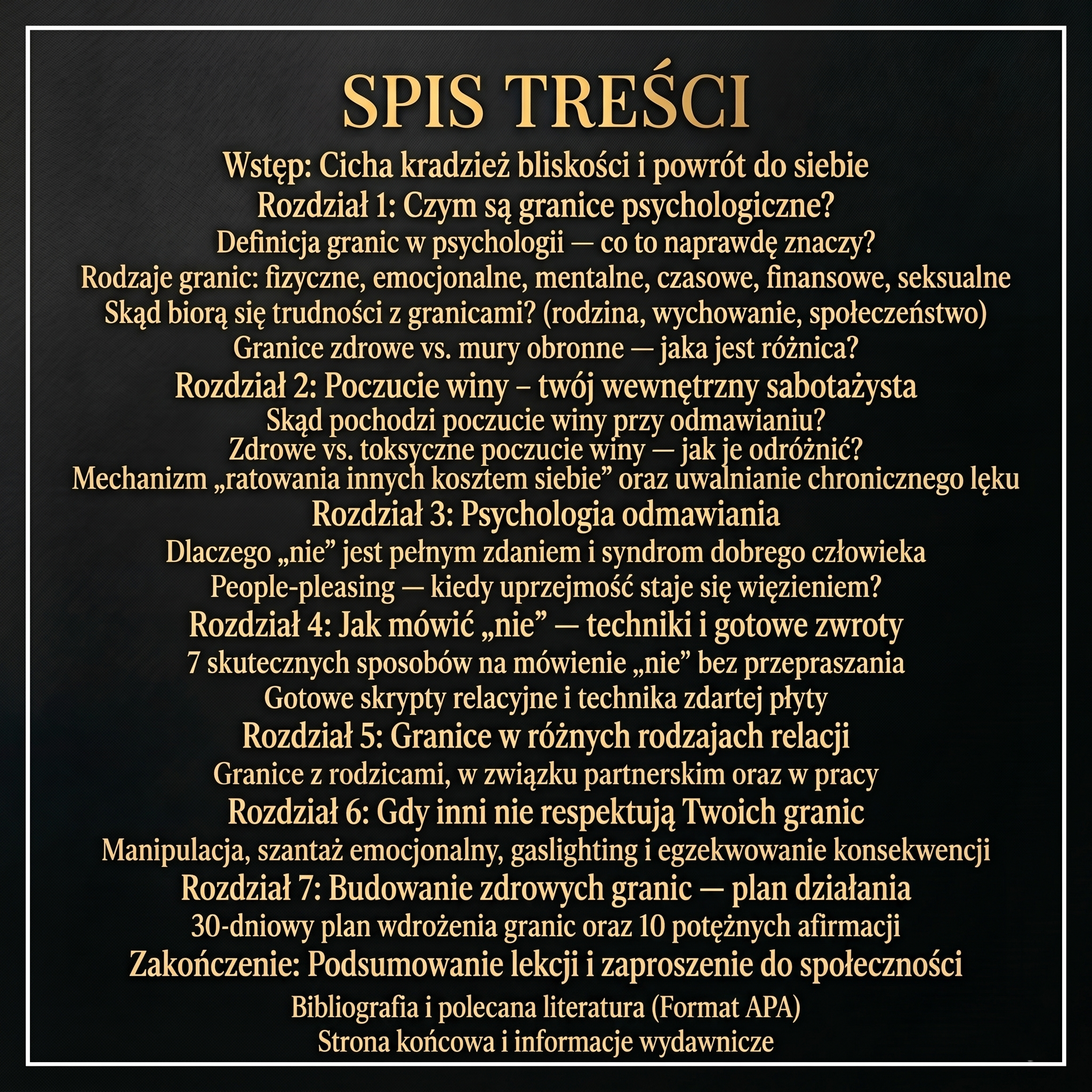 Granice bez poczucia winy-Jak mówić NIE w relacji i nie tracić siebie.